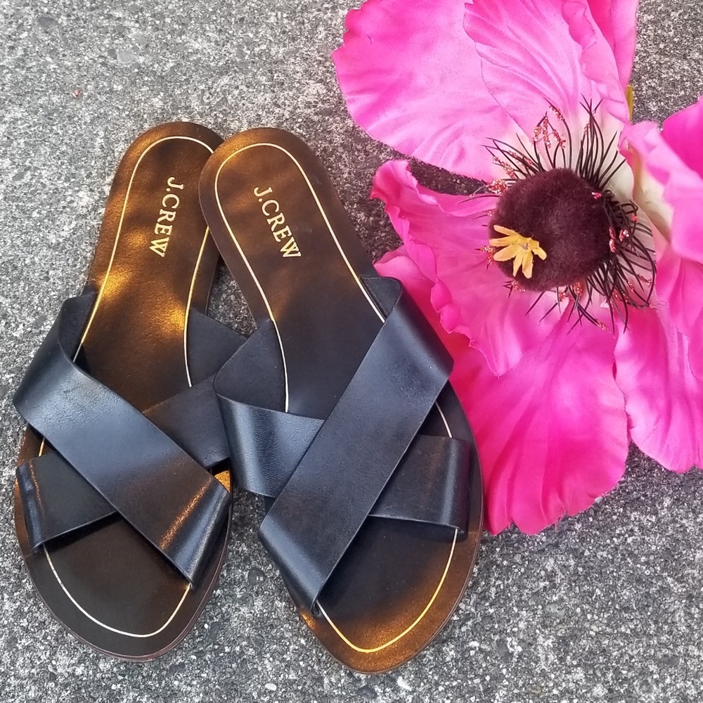 J. Crew Leather Slides